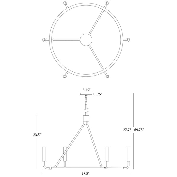 Mavisten Edition Carbonia Chandelier