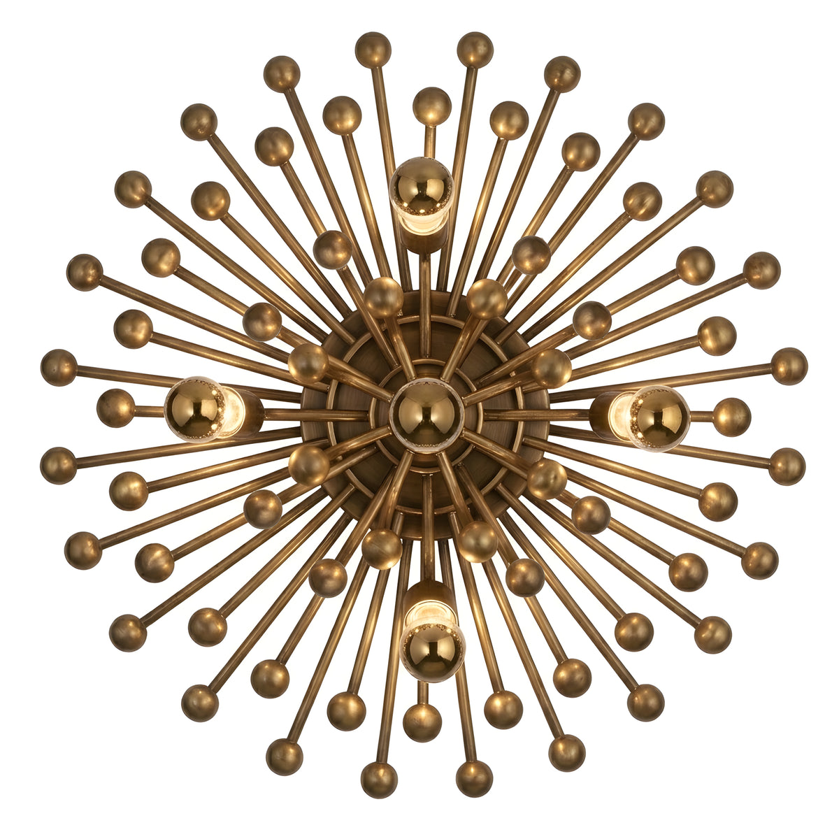 Anemone Flush Mount Aged Brass