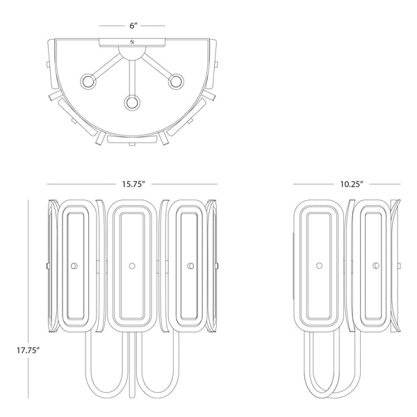 Gregory 17.75" Wall Sconce dimensions