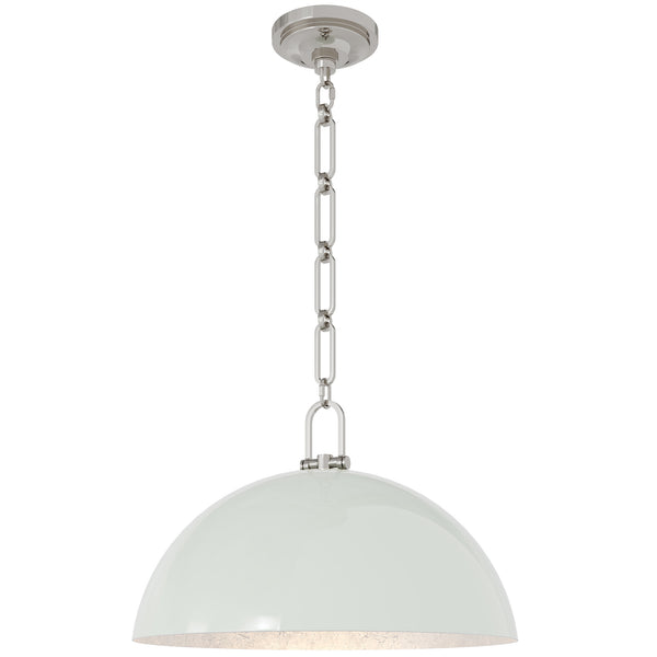 Anderson 18" Dome Pendant in Celadon with Polished Nickel