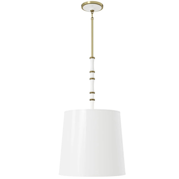 Daisy painted aluminum pendant light with modern brass accents, Daisy Painted Shade — Kane Grande by Robert Abbey
