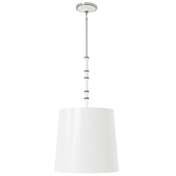 Daisy painted aluminum pendant light with polished nickel accents, Daisy Painted Shade — Kane Grande by Robert Abbey