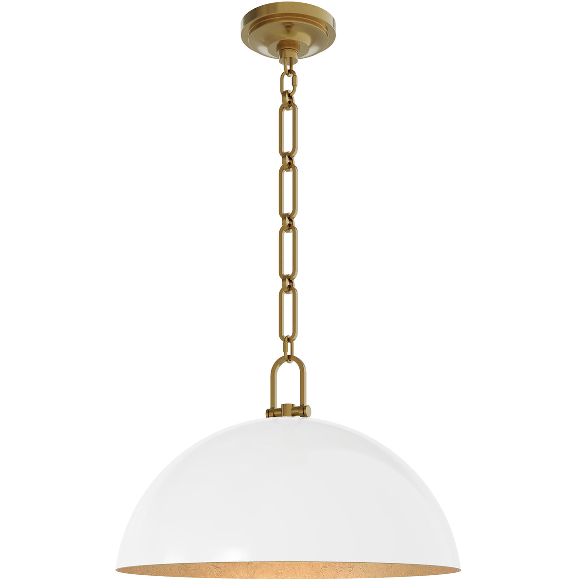 Anderson 18" Dome Pendant in Daisy with Lacquered Burnished Brass