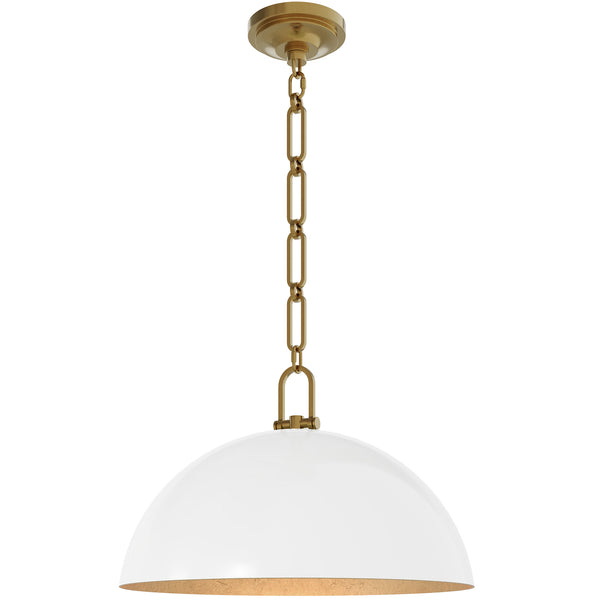 Anderson 18" Dome Pendant in Daisy with Lacquered Burnished Brass