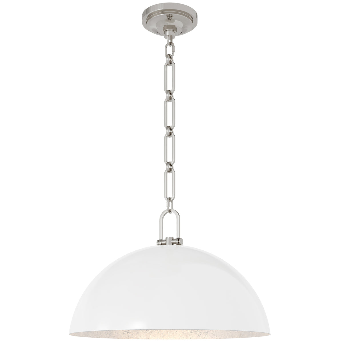 Anderson 18" Dome Pendant in Daisy with Polished Nickel