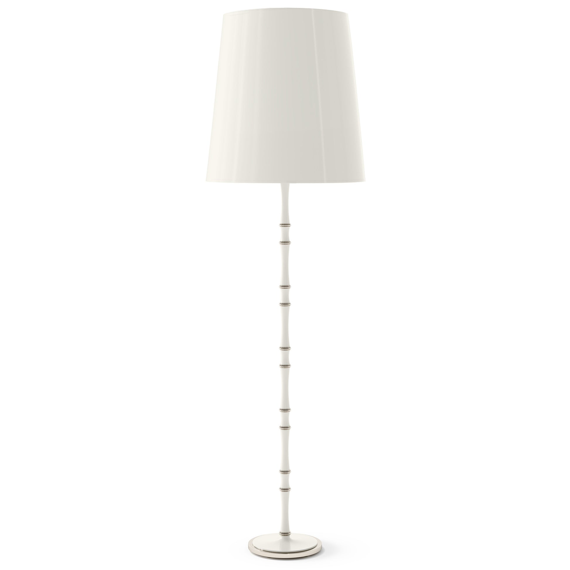 Daisy painted aluminum floor lamp with polished nickel accents, Daisy Painted Shade — Kane Grande by Robert Abbey