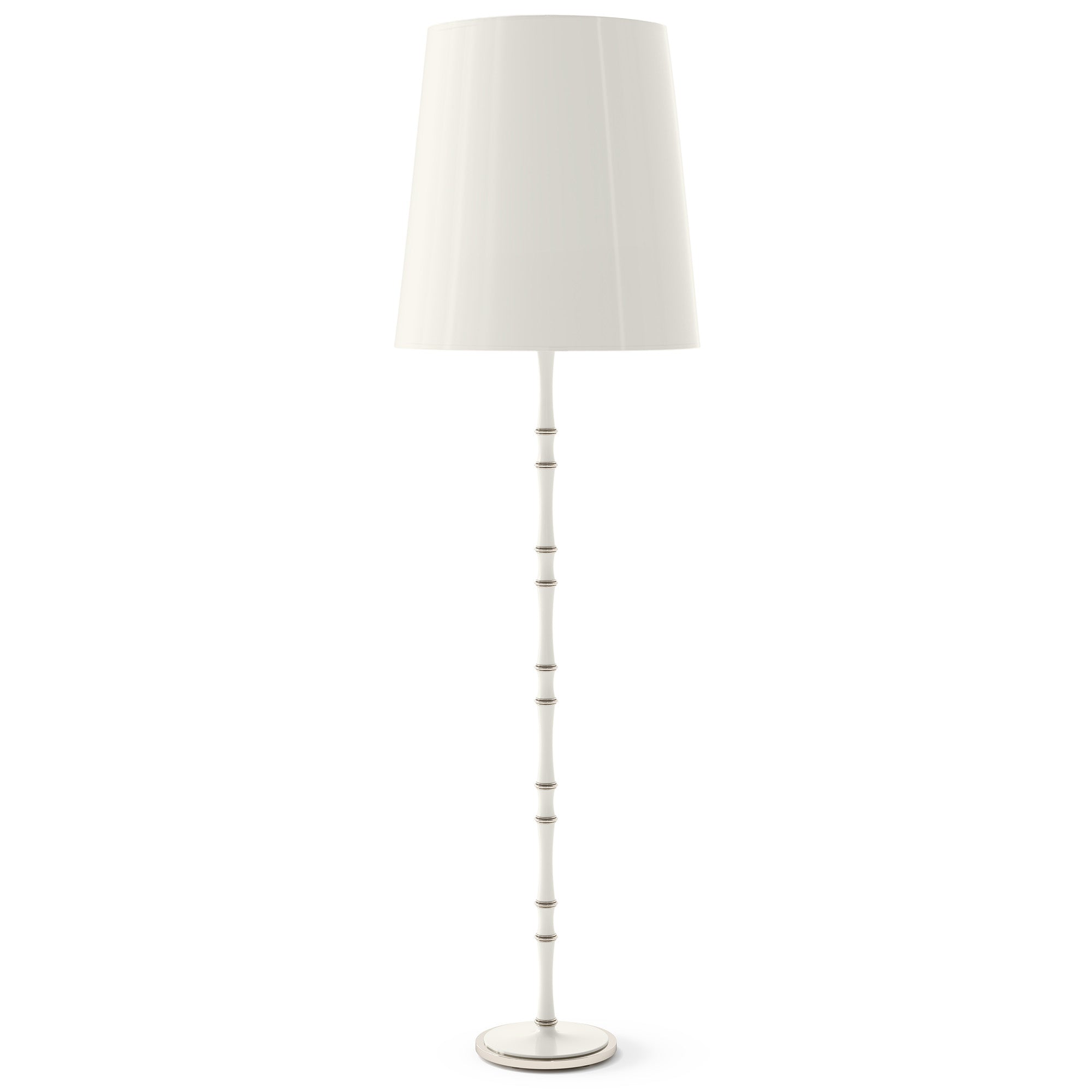Daisy painted aluminum floor lamp with polished nickel accents, Daisy Painted Shade — Kane Grande by Robert Abbey