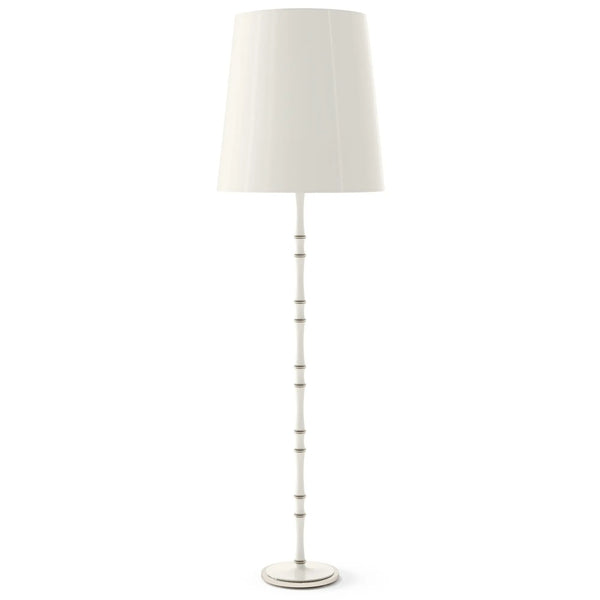 Daisy painted aluminum floor lamp with polished nickel accents, Daisy Painted Shade — Kane Grande by Robert Abbey