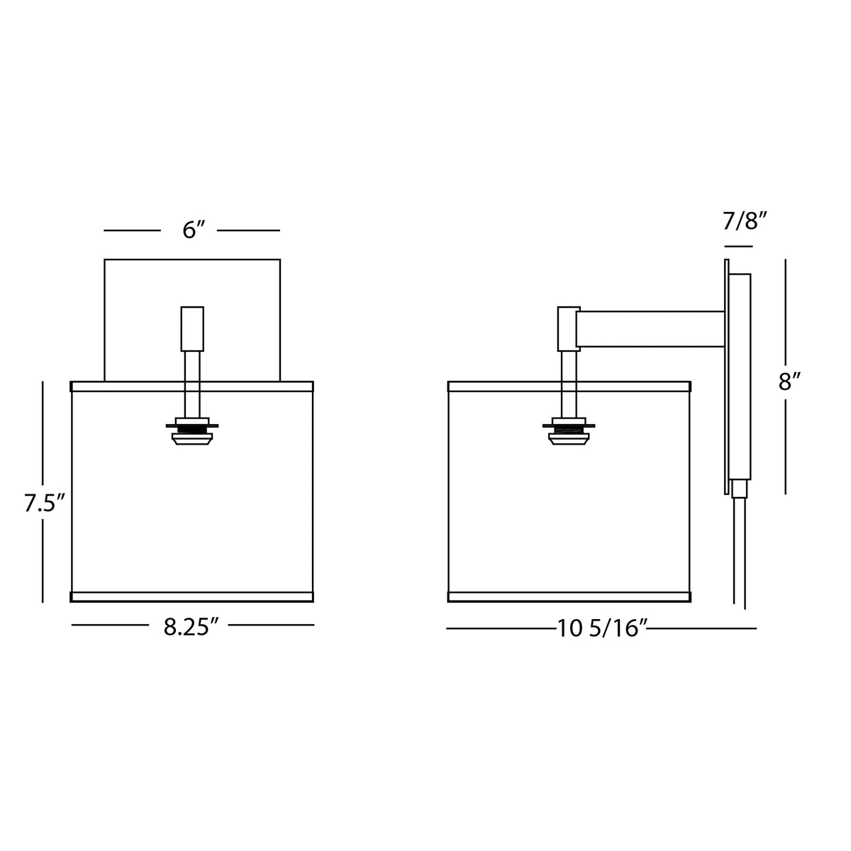 Novara Wall Sconce dimensions