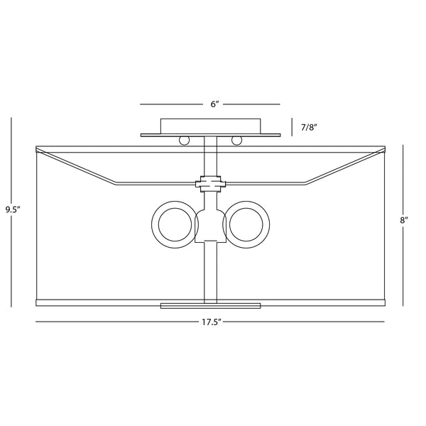 Novara Flush Mount dimensions