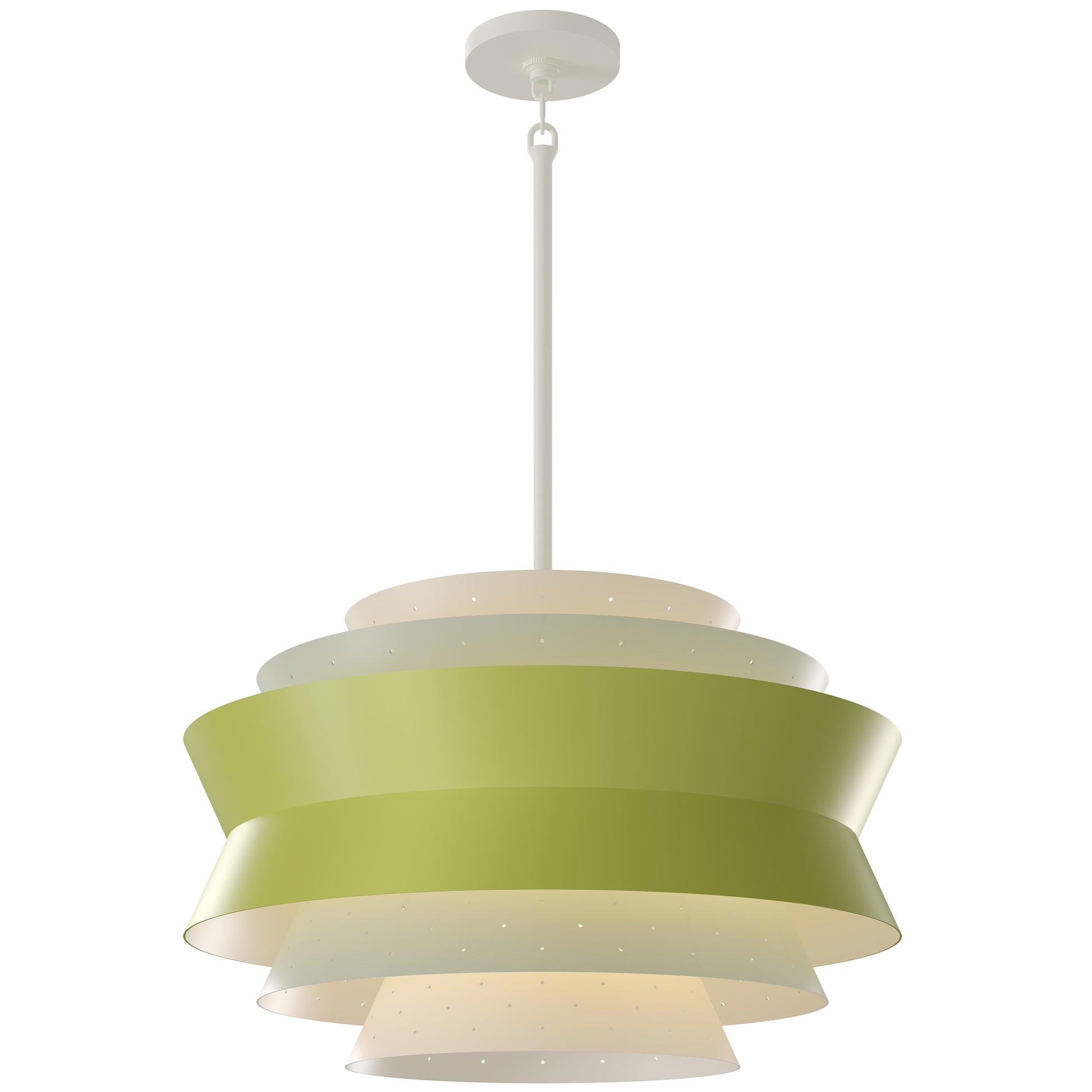 Saguaro Pendant in Parrot Green & Celadon matte finish by Robert Abbey