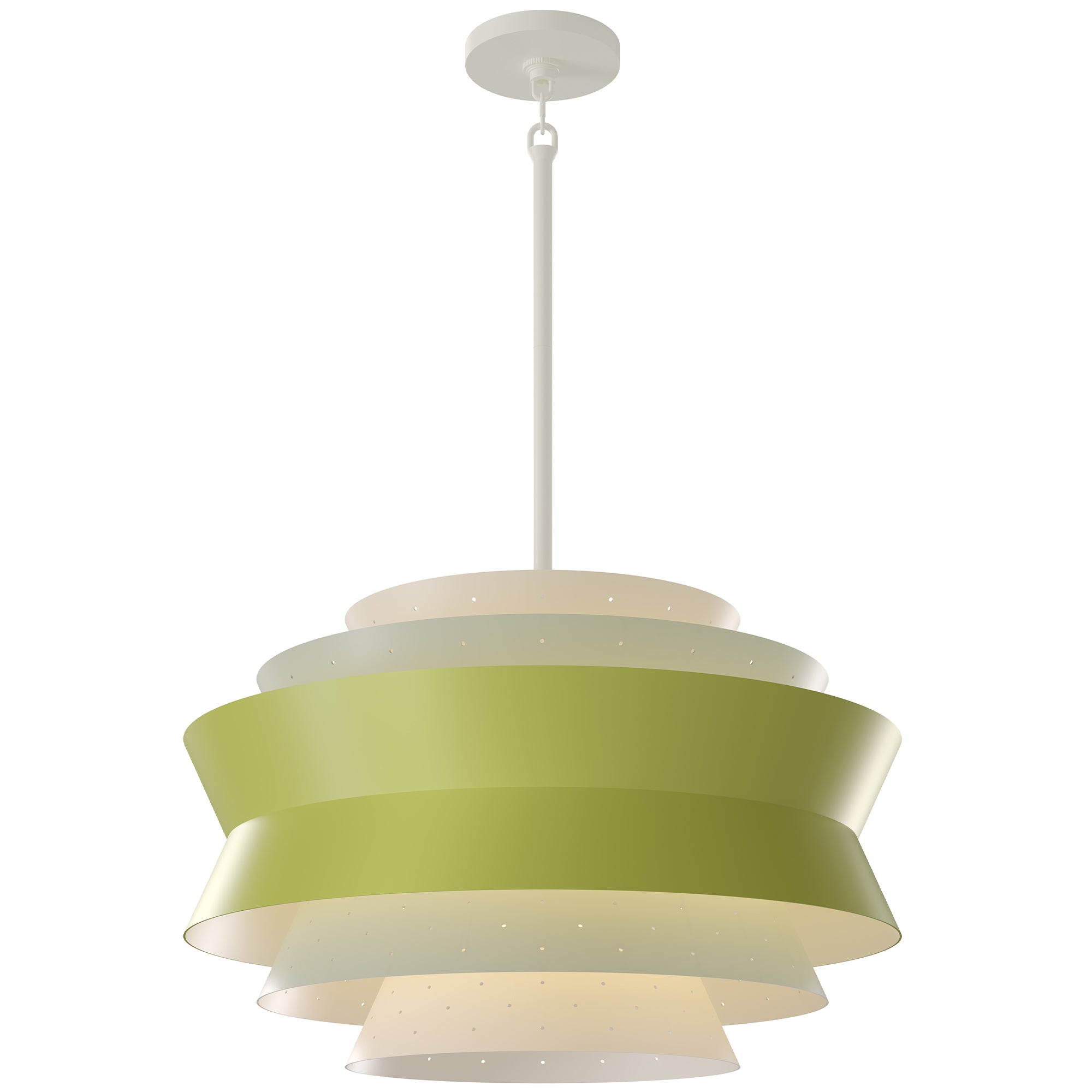 Saguaro Pendant in Parrot Green & Celadon matte finish by Robert Abbey