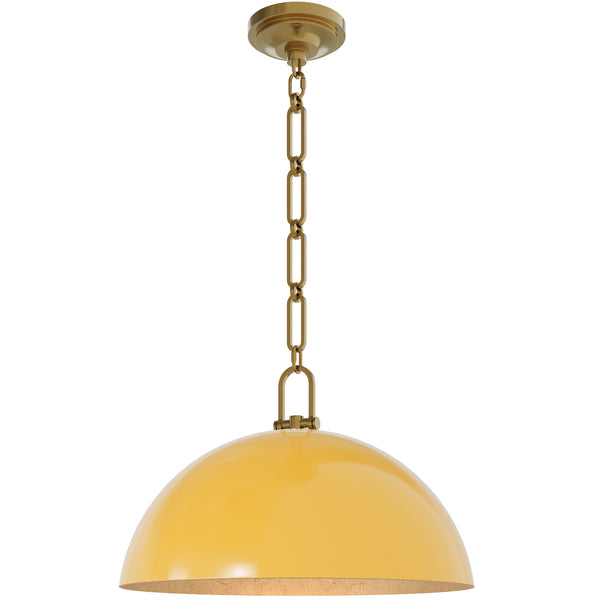 Anderson 18" Dome Pendant in Sunset with Lacquered Burnished Brass